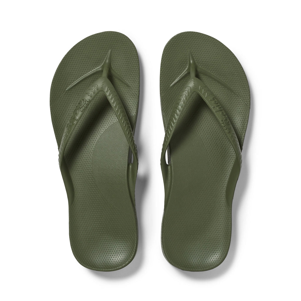 Arch Support Flip Flops - Classic - Olive