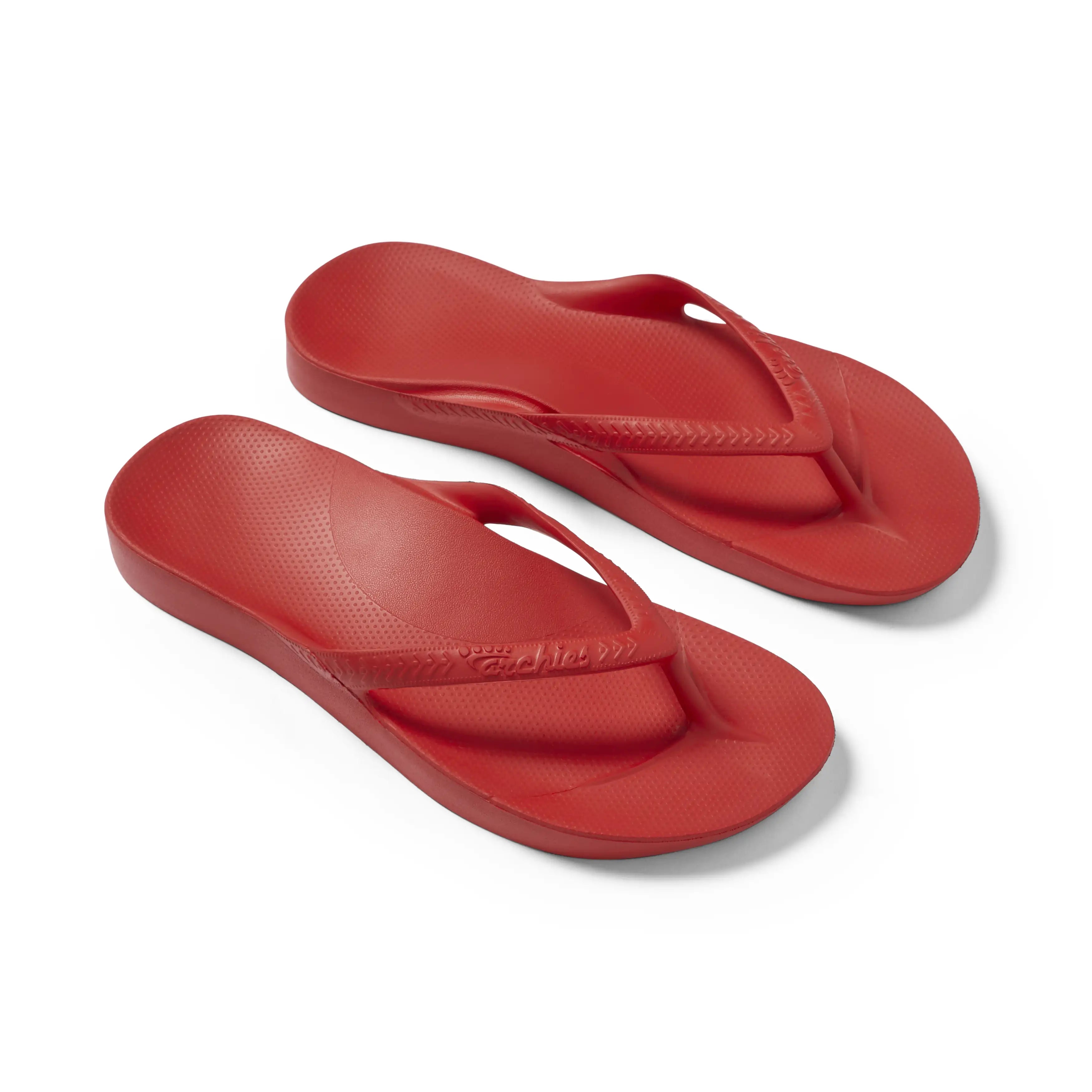 Arch Support Flip Flops - Classic - Chili Red