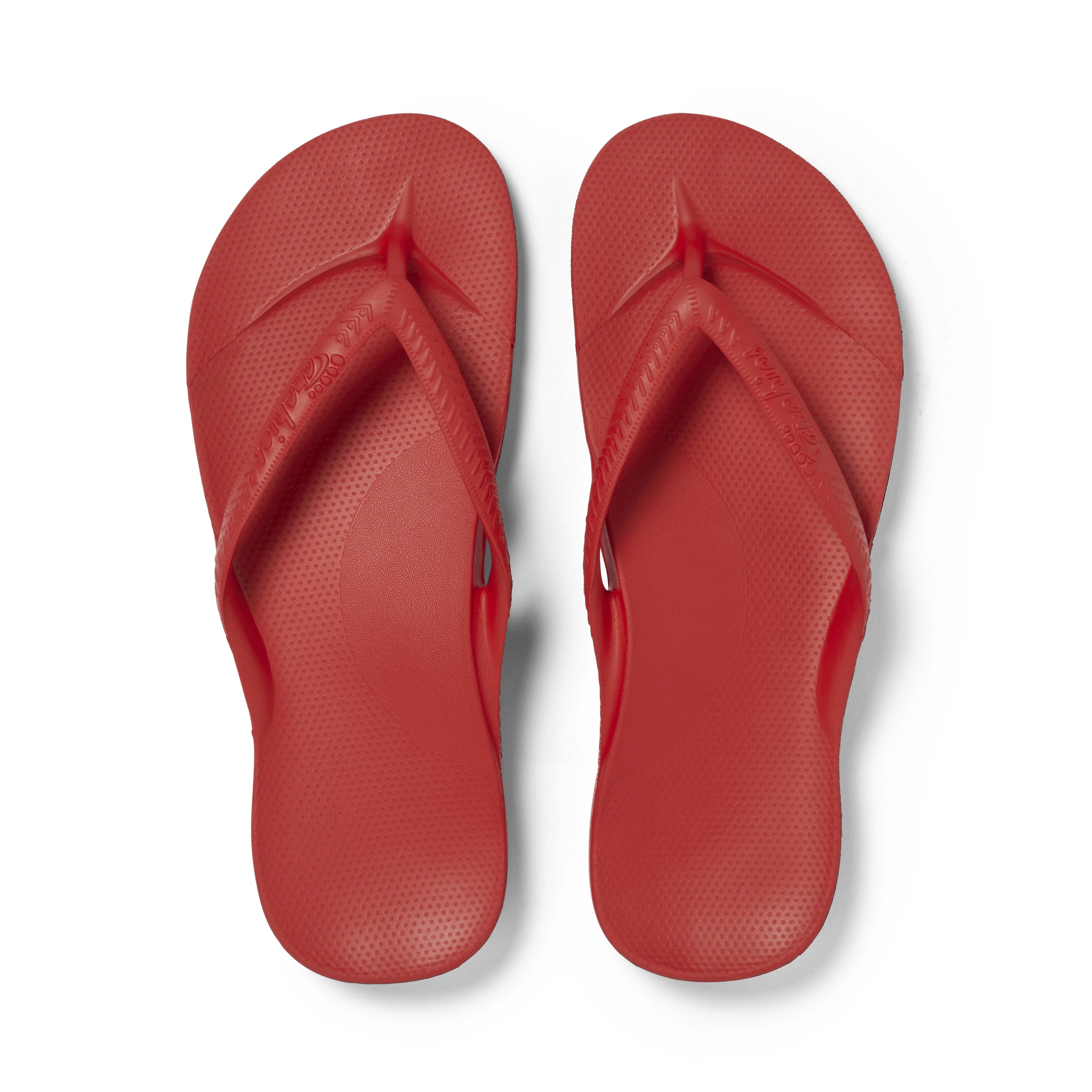 Arch Support Flip Flops - Classic - Chili Red