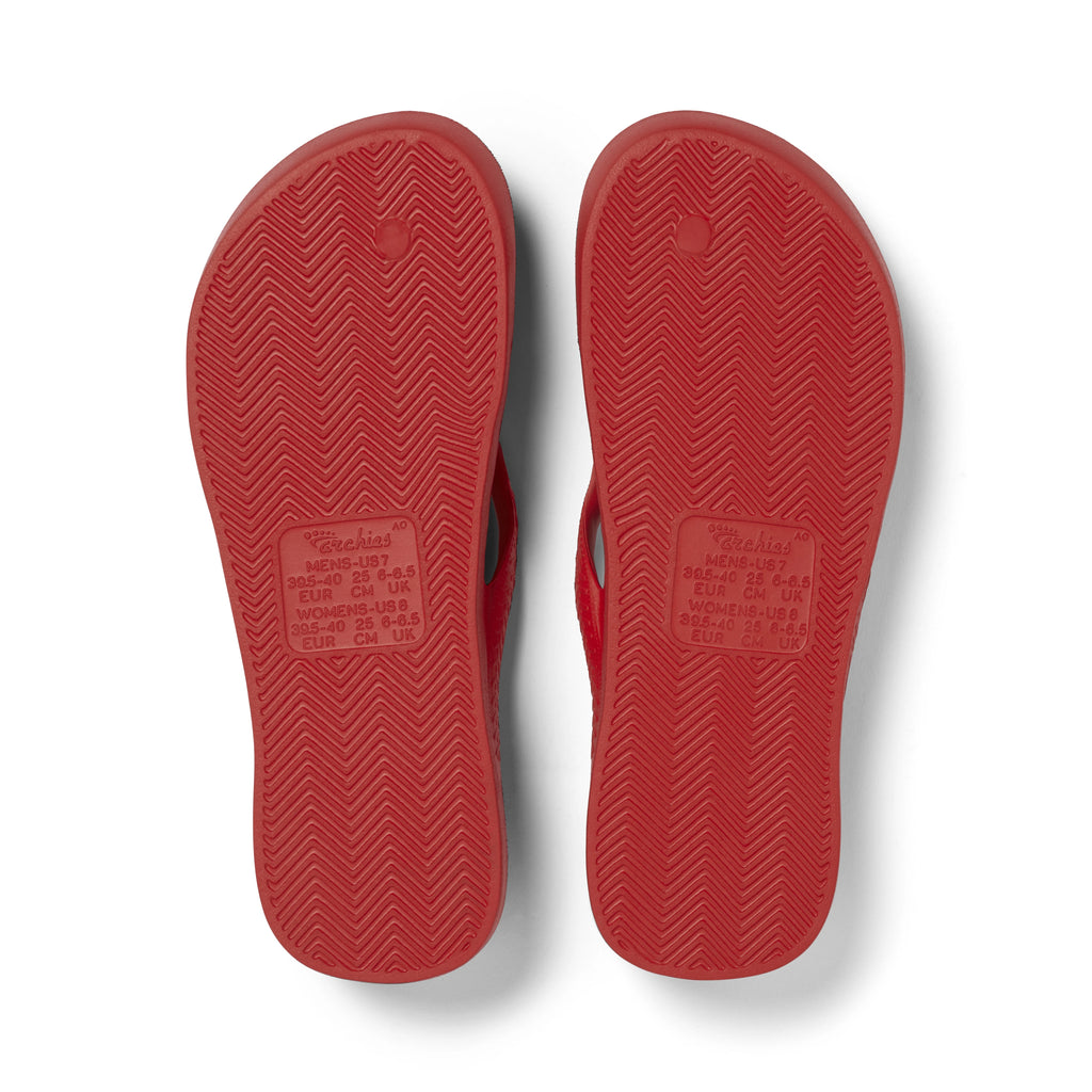 Arch Support Flip Flops - Classic - Chili Red