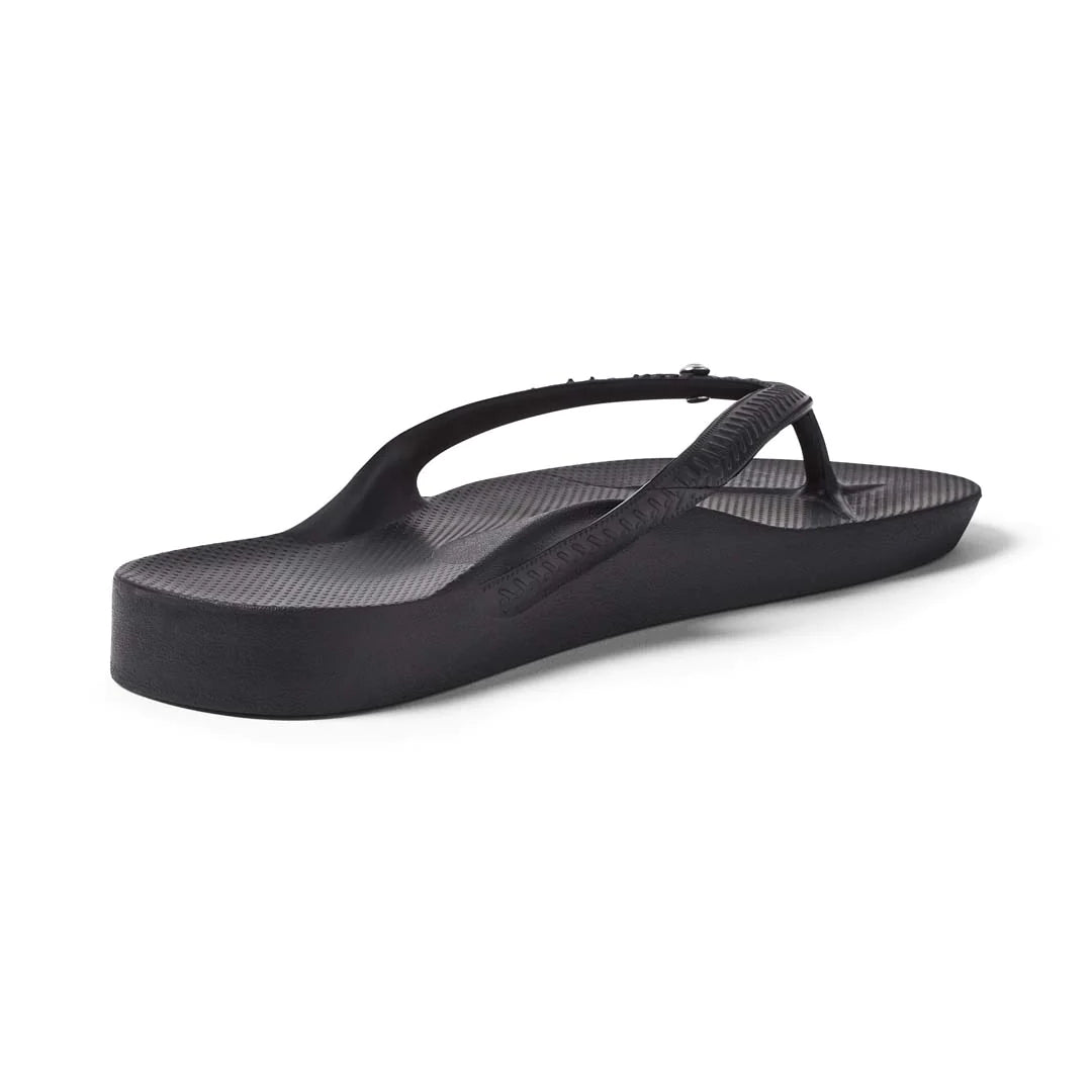 Arch Support Flip Flops - Classic - Crystal Black